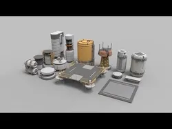 sci-fi Architecture kitbash 41 3D model