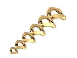 SILVER ANS GOLD CUBAN BRACELET 3D print model