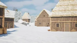 Snowy Mountain Village Unreal Engine 3D model