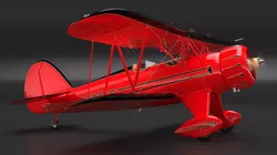 Spirit of 30A Coastal Biplane YMF-5 Manned Rigged for Maya 3D model