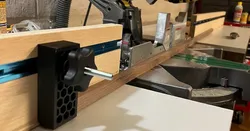 Stop block for miter saw station