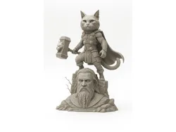 “Thor Cat – The Meowgod (Paintable Figure)