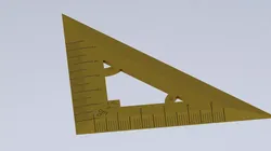 Triangle 90x45x45 degree 3D Drawing 3D print model