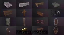 Ultimate 3D Asset Collection 110 Models Part 2 3D Model Pack