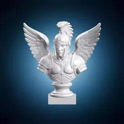 Warrior Angel Bust 3D Print Model 3D print model