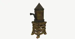 Western watertank Low-poly 3D model
