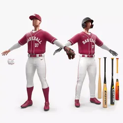 Baseball Player Outfit uniform  3D model