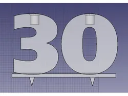 Birthday cake candle numbers