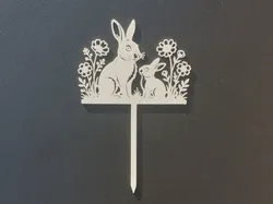 Bunnies Plant Stake | Easter Bunny Plant Stake - Free 3D Print Model