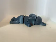 Cute articulated baby elephant  - Free 3D Print Model