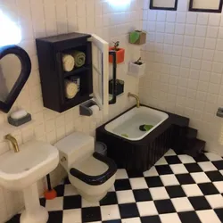 Miniature Bath Storage   (bathroom)