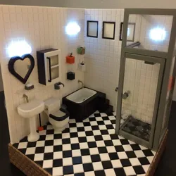 Miniature bathroom walls & floor    (bathroom)