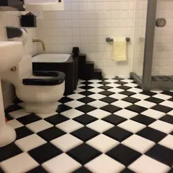 Miniature tiles   (bathroom)