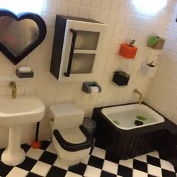 Miniature Tub & Tub case  (bathroom)