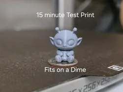Tiny Alien  15 Minute Test Print - Free 3D Print Model