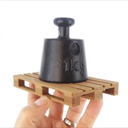 3D-printed scale model of EUR pallet (made of wood-based filament)