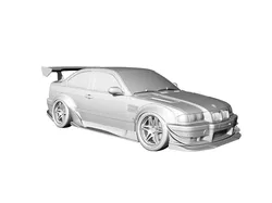 BMW e36 widebody drift