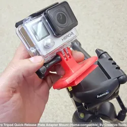 GoPro Tripod Quick-Release Plate Adapter Mount (Hama-compatible)