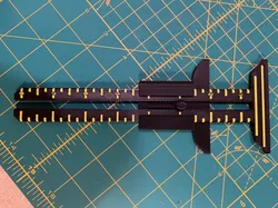 Inch and Metric Sewing Edge Ruler with Lock - Free 3D Print Model