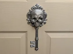 Gothic Skull Skeleton Key Wall Sculpture