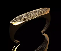 1009 Ornamental Geometry Cuff 13gm 3D print model