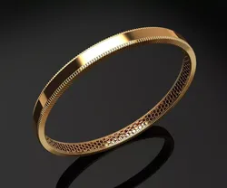 1563 Luxury Gold Finish Bangle 60MM-15gm 3D print model