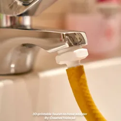 3D-printable faucet-to-hose adapter