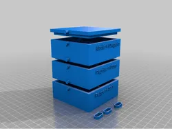 Customizable stackable Box with optional Label, Lid and Locking-system