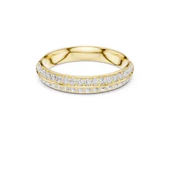 Double Row Diamond Wedding Band Stackable Eternity Ring 3D print model