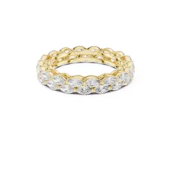 Double Row Marquise Diamond Eternity Band Luxury Wedding Ring 3D print model
