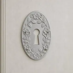 Floral Vine Keyhole Cover 3D Printable Home Decor 3D print model