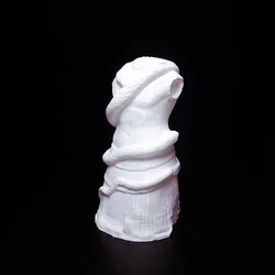 Fragment of a statue with a snake