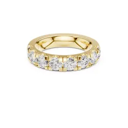 Half Eternity Round Diamond Wedding Band STL 3DM CAD 2 3D print model