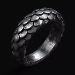 Leviathan Scale Ring Dragon Fantasy Ring STL Commercial 3D Model 3D print model