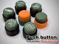 Push button - MEME warning! - Free 3D Print Model