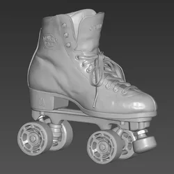 Retro Roller Skate Planter STL-Quad Skate Pencil Holder STL 3D print model