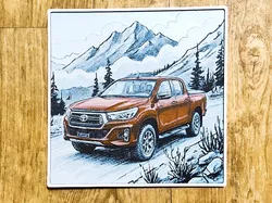 Toyota Hilux - Hueforge - Free 3D Print Model