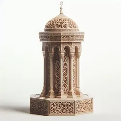 Vintage Islamic Pillar 3D Model 3D print model