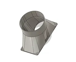 Dual 120mm to 6 inch Duct Adapter and Fume Hood 3D print model