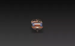 Luxury Wooden Speed Boat Detailed Cockpit Yacht STL 3D print model