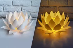 Nymphaea Siam White - LED Night Light 3D Print Model 3D print model