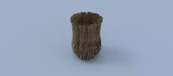 Rustic Wood Log Vase 3D print model
