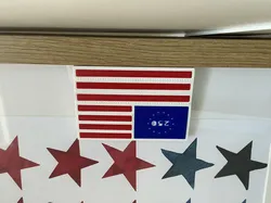 America 250, 13 colonies, and normal flag.