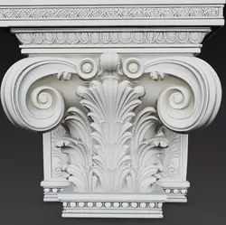 Corinthian Column Capital Ornament 3D Model STL Architecture 3D print model