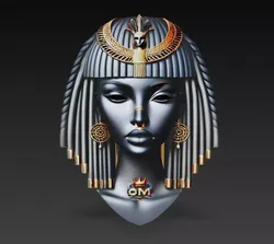 Egyptian Queen Cleopatra Bust Luxury STL 3D Model Sculpture 3D print model