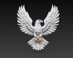 Majestic Eagle Wings Spread Sculpture Bird Statue 3D Model 3D print model