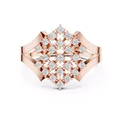 Round Cluster Diamond Split Shank Wedding Ring 3DM STL Video 3D print model