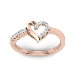 Solitaire Engagement Heart Ring 3D print model