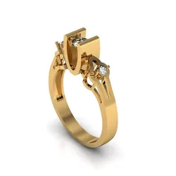 Solitaire ring 3D print model