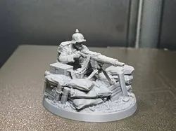 WW1 German Machine Gunner 1 - Free 3D Print Model